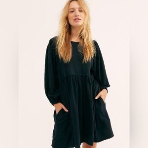 Free People “Get Obsessed” black mini dress NWT